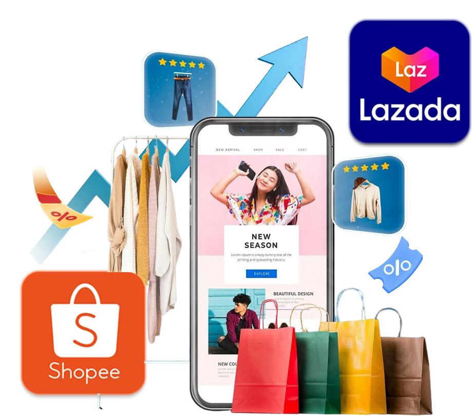 ขายออนไลน์ให้ปัง! ดันร้านค้า
Shopee & Lazada ให้เติบโตกับ Blupaper
