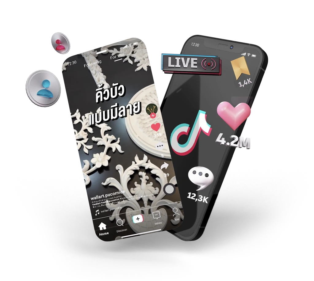 TikTok Content & Marketing
สร้างไวรัล เพิ่มยอด View ดันยอดขาย
